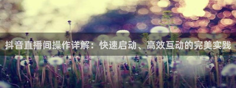 飞速直播nba在线观看：抖音直播间操作详解：快速启动、高效互动的完美实践